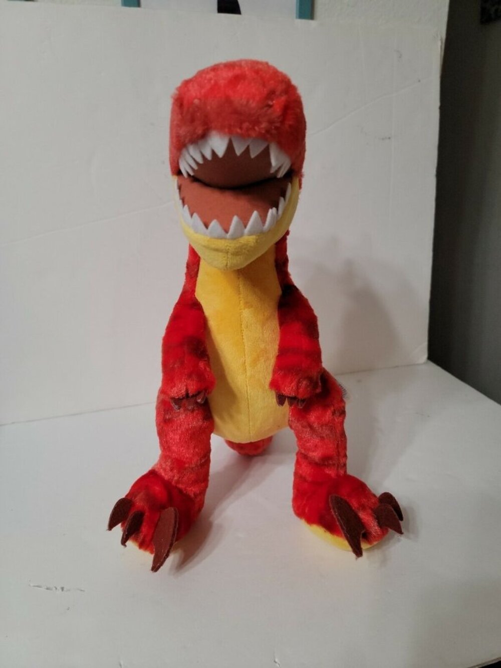 19" Build A Bear Red Dinosaur T REX Velociraptor Raptor Plush BAB.2019